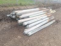    (44) 3-5" x 6-7 ft Used Fence Posts