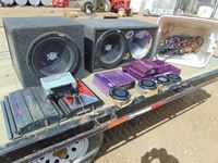    Vehicle Stereo System w/ 5 Amps, Speakers, Cables