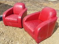    (2) Red Office Chairs