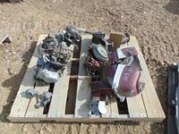    Pallet of 2 Honda Motorbike Engines, & Boat Motor Parts
