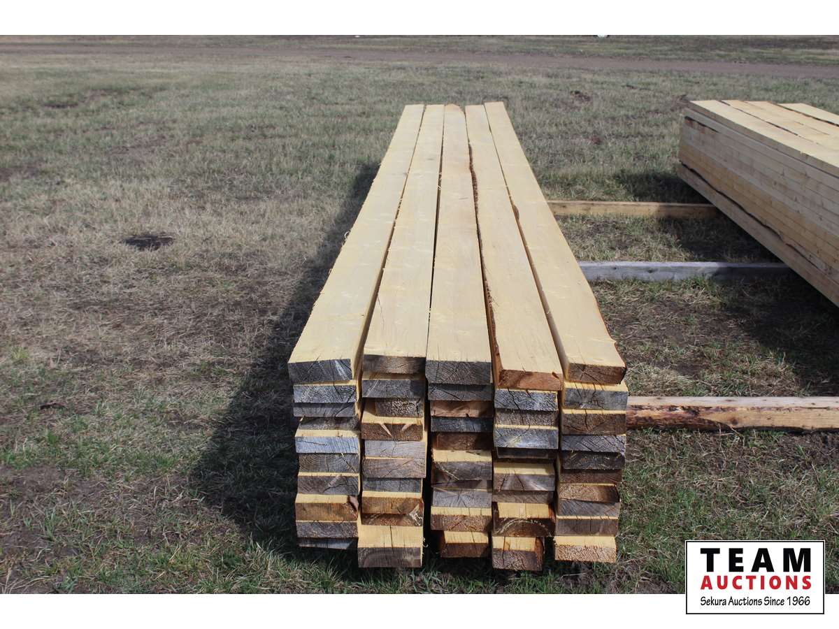 (50) 2 x 6 x 20 ft Rough Cut Spruce and Pine Lumber 21FG Team Auctions