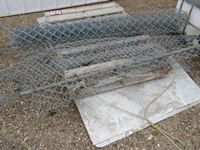    Chain Link yard Float, Roll of Chain Link & (3) 45" X 72" Tin Sheets