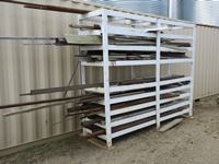    Wood Rack with  Various Sizes of Metal Material