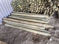    (16) 4-5 In. x 7 Ft Treated Posts