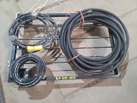    Wheeled Trolly, 25 Electrical Cord, (1) Air Hose, (1) Garden Hose