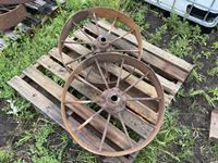    (2) Steel Wagon Wheels