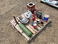    Antique Oil Cans, Hub Caps & Anchor