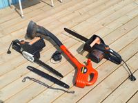    (2) Remington Electric Saws & (1) Black & Decker Weed Eater