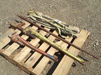    (2) Large Pipe Wrenches, (1) Steel Bar & Slings