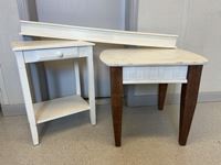    (2) Small Coffee Tables & (1) Shelf