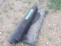    Roll of Weed Tarp & Roll of Rubber Mat