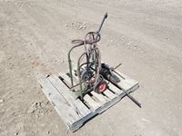    Pallet With Vise, Jack, Satelin Dolly with Hoses & Gauges