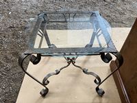    Glass Top End Table