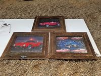    (3) Barn Wood "Car" Picture Frames