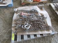    Qty of Chains, 1 1/2 Ton Chain Come-A-Long & (2) Clevises