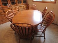    Richardson Wood Dining Room Table with 6 Chairs