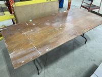    80 Inch X 36 Inch Wood Foldable Table