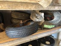    Assortment of 8 Inch Tires and (2) Castors