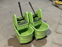    (2) Mop Buckets on Wheels