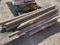    Pallet of Miscellaneous Fencing Posts and Pulleys