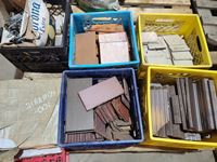    Pallet of Miscellaneous Tiles & Box of Pegboard Hangers