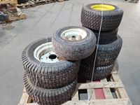    Pallet of Various Sized Lawn Tractor Tires