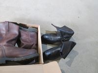    (1) Pair Harley Davidson Boots, (1) Red Wing Boots