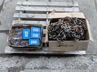    Box of Tire Chains, Nuts & Bolts