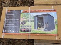  TMG Industrial  8 Ft X 9 Ft Metal Pent Shed with, Skylight
