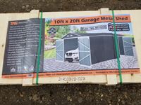 TMG Industrial  10 Ft X 20 Ft Garage Metal Shed