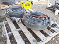    (2) Rolls of 3 Inch X 100 Ft Goodyear Lay Flat Hose with Camlocks