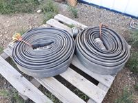    (2) Rolls of 3 Inch X 100 Ft Goodyear Lay Flat Hose with Camlocks