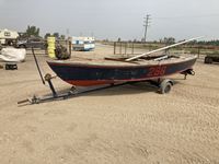    19 Ft Wooden Sailboat W/ Trailer