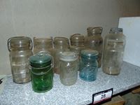    (10) Assorted Glass Jars