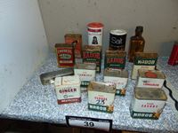    Assortment of Antique Spice Tins
