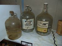    (1) Vinegar & (1) Wine Glass Jugs