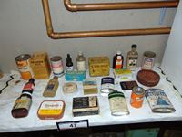    Miscellaneous Antique Medicine Bottles and Tins