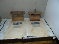    (2) Antique 1 Lbs Butter Forms with Wrapping Sheets