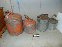    (4) Antique Assorted Gas Cans
