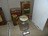    Antique Tea and Coffee Tins