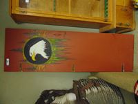    24 Inch X 77 Inch Door with Eagle Head Painting