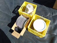   (2) Crates & (1) Box of Porcelain Plates
