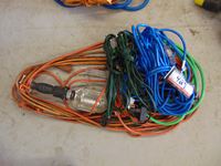    Trouble Light & (6) Assorted Extension Cords