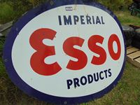    89 Inch X 60 Inch Steel Imperial Esso Products Sign