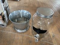    Mason Jar W/ Tap, Ice Bucket