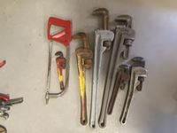    Assortment of Pipe Wrenches