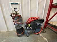    Air Compressor and Acetylene Torch and Bottle