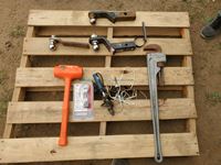    36" Wrench, Rubber Mallet, Balls, Tubing Cutter & Soldering Irons