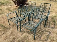    (4) Metal Lawn Chairs