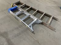    6 Ft Wooden Ladder & 4 Ft Aluminum Ladder